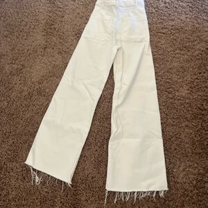 Zara White Marine Straight Jeans